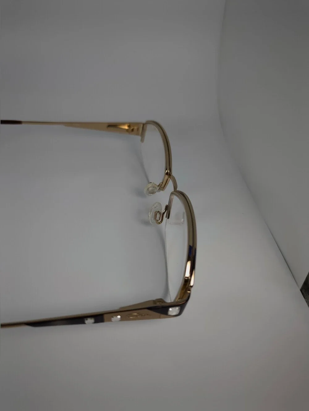 Cazal. Gold and Black Semi-Rimless Women’s Eyeglasses. Germany